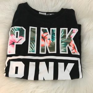 PINK floral sweatshirt